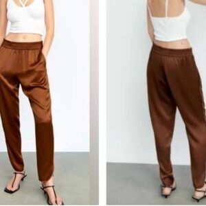Zara Satin Finish Trouser Pants